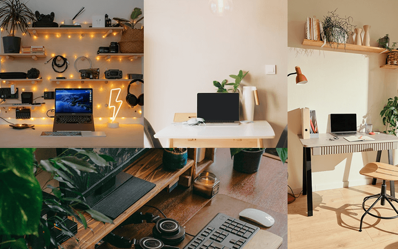 Various DIY desk styles and materials